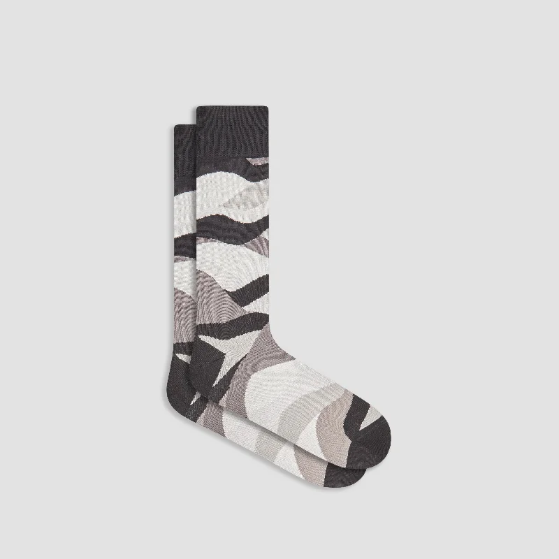 Durable fleece socks-Abstract Mid-Calf Socks