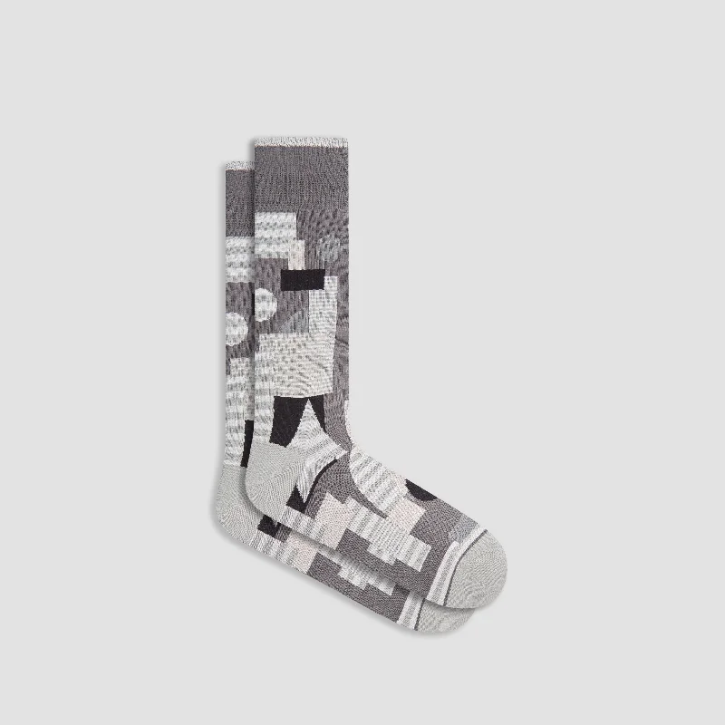 Socks with padded arches-Abstract Mid-Calf Socks