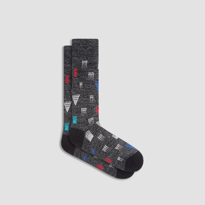 Polka dot bamboo socks-Abstract Mid-Calf Socks