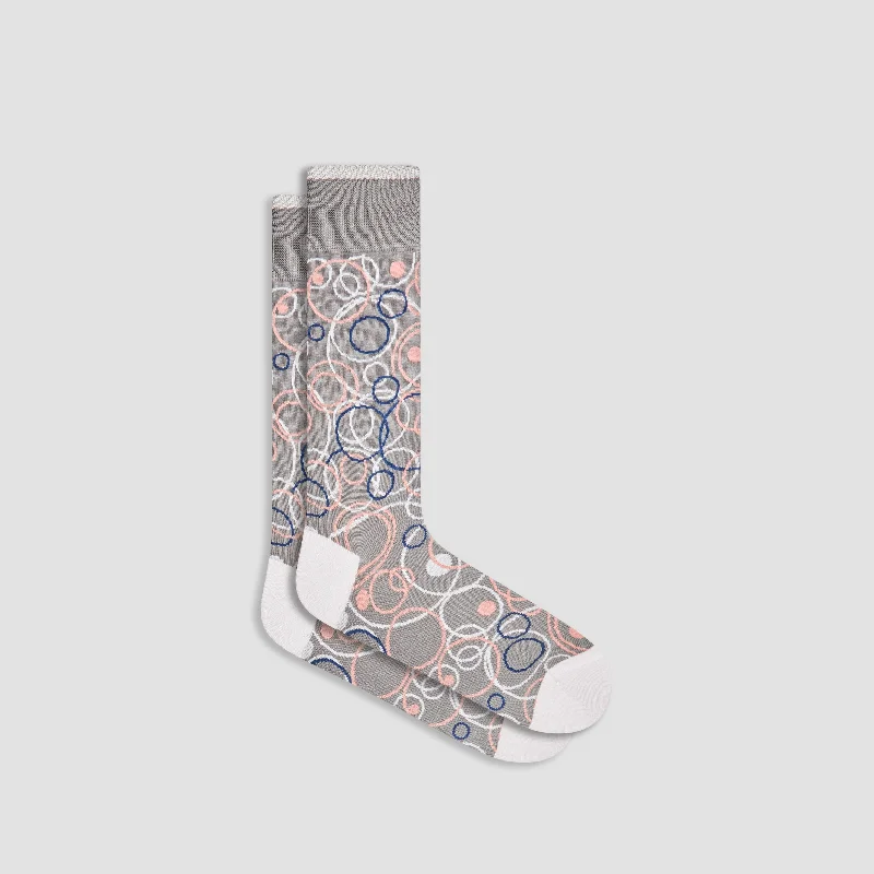 Knit socks with cozy patterns-Abstract Mid-Calf Socks