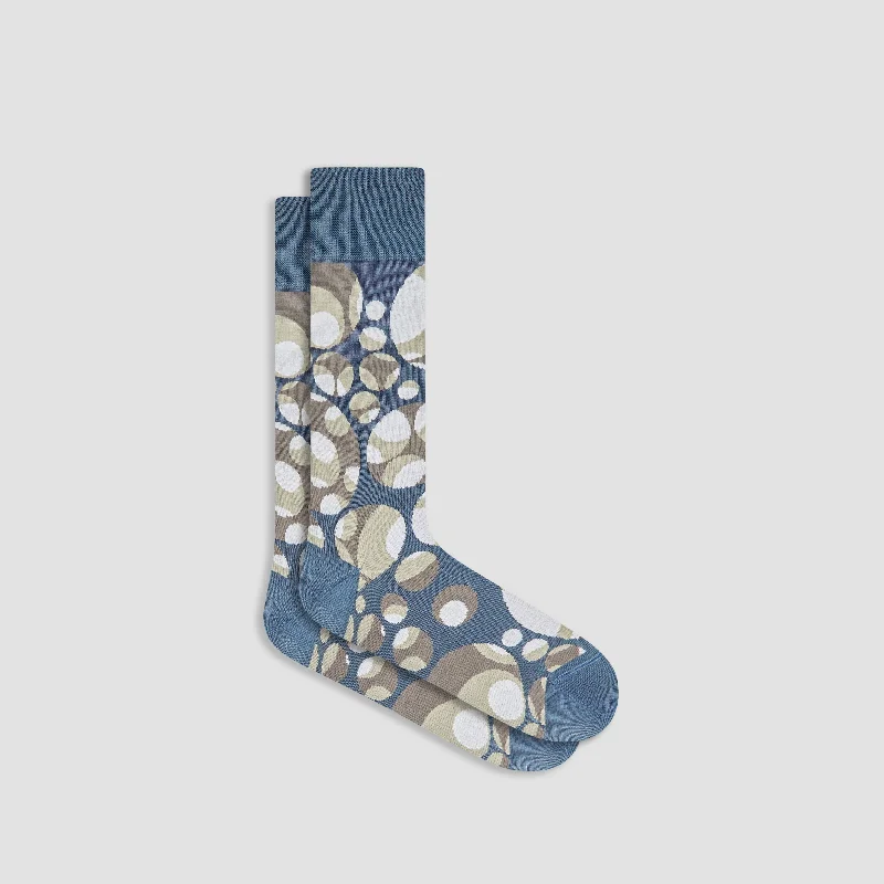 Socks with stripe accents-Abstract Mid-Calf Socks