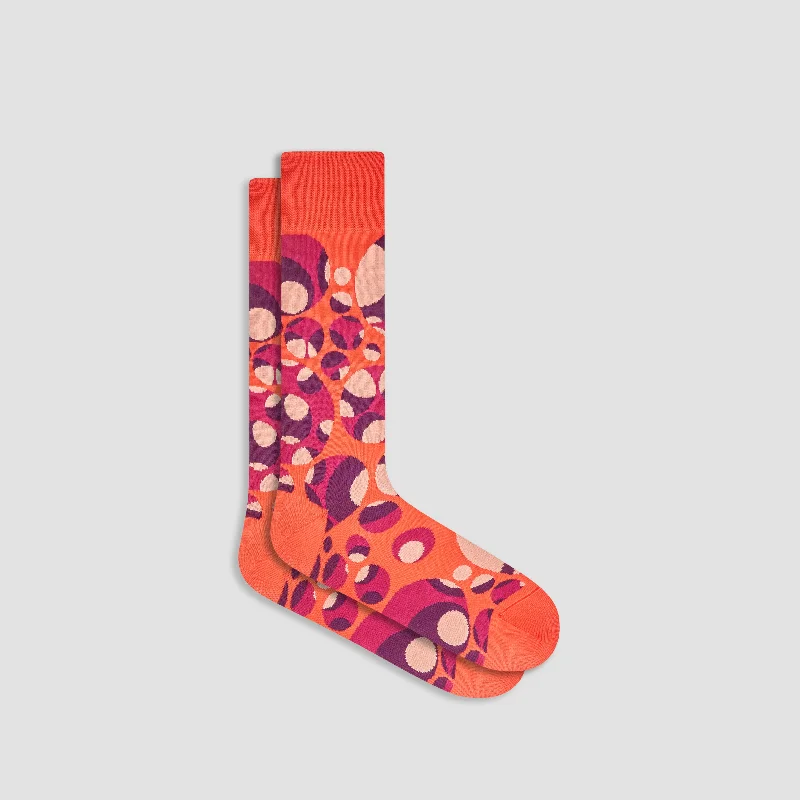 Socks with solid weave-Abstract Mid-Calf Socks