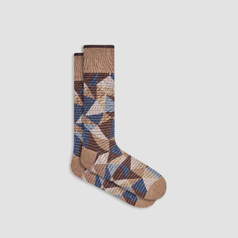 Custom silk socks-Abstract Mid-Calf Socks