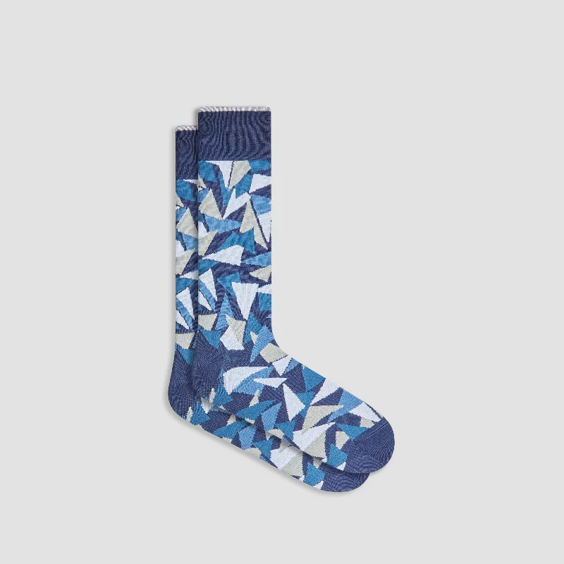 Designer wool socks-Abstract Mid-Calf Socks