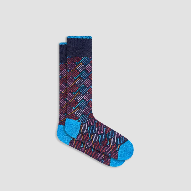 Luxury knit socks-Abstract Mid-Calf Socks