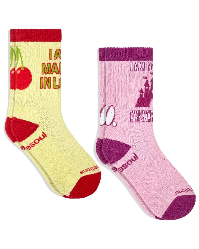 Socks with star motifs-Afffirmations In Love High Sock 2 Pack