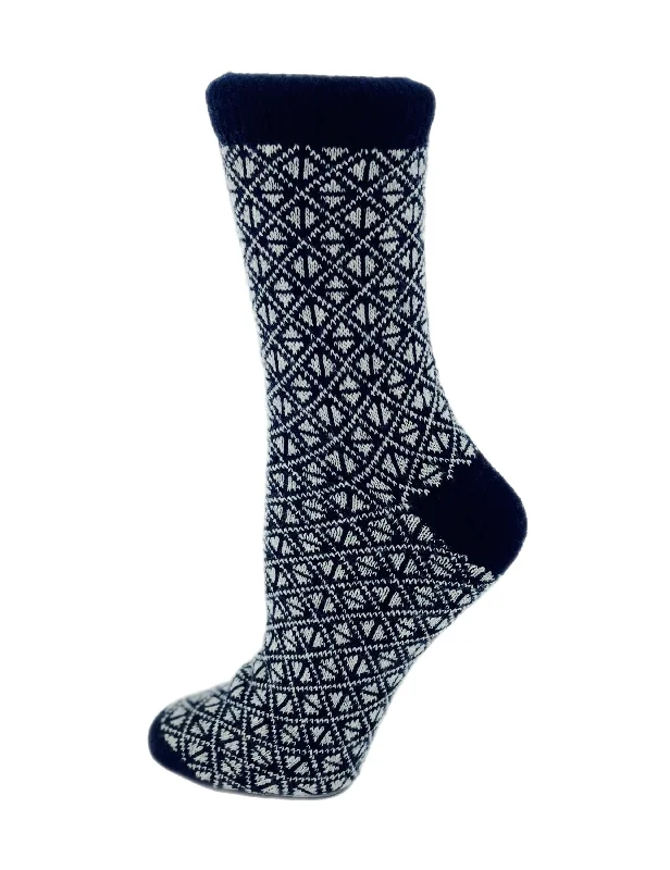 Gray fleece socks-Alpha | Women's Crew