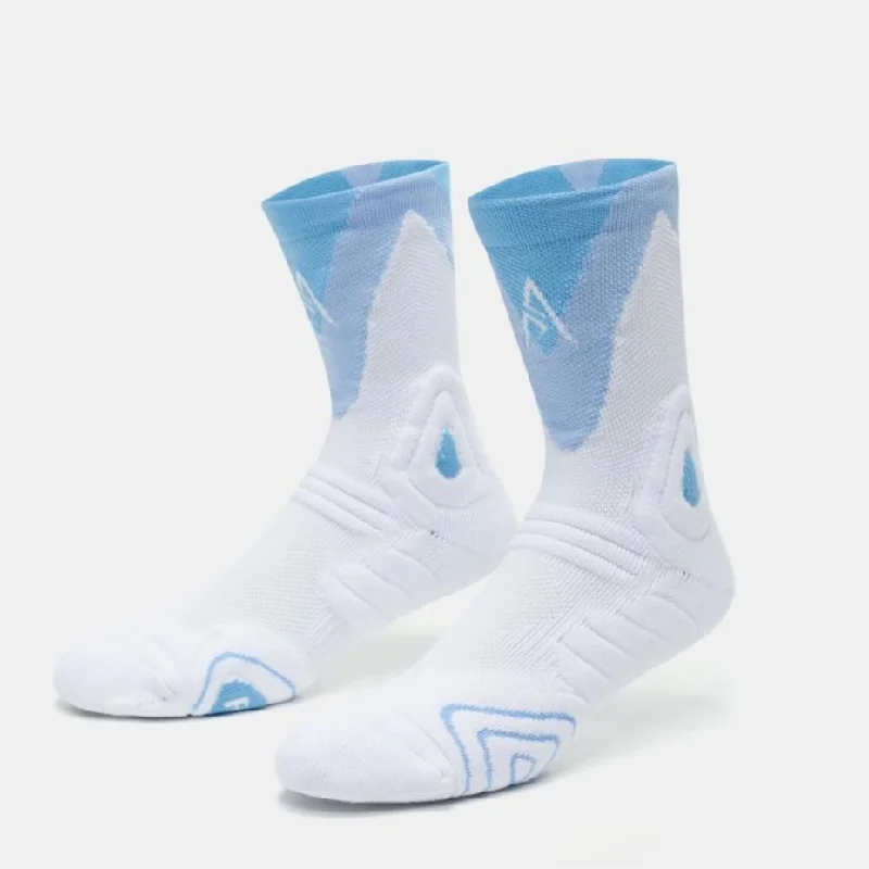 Gray fleece socks-Rigorer AR logo  Socks  'White/Blue'[Z123340303]