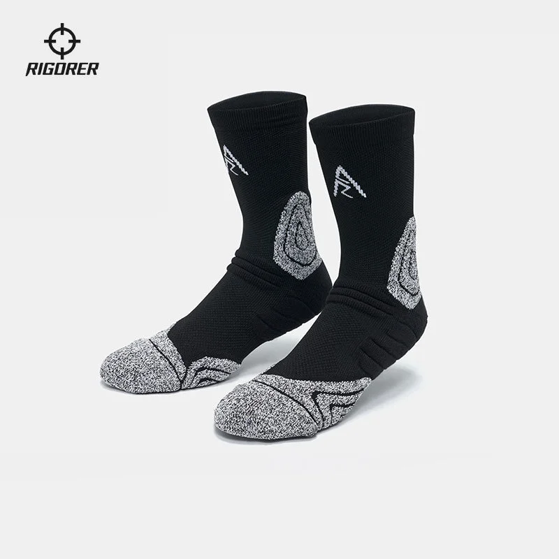 Polka dot wool socks-Rigorer AR logo  Socks 'Black/Grey'[Z123340303]