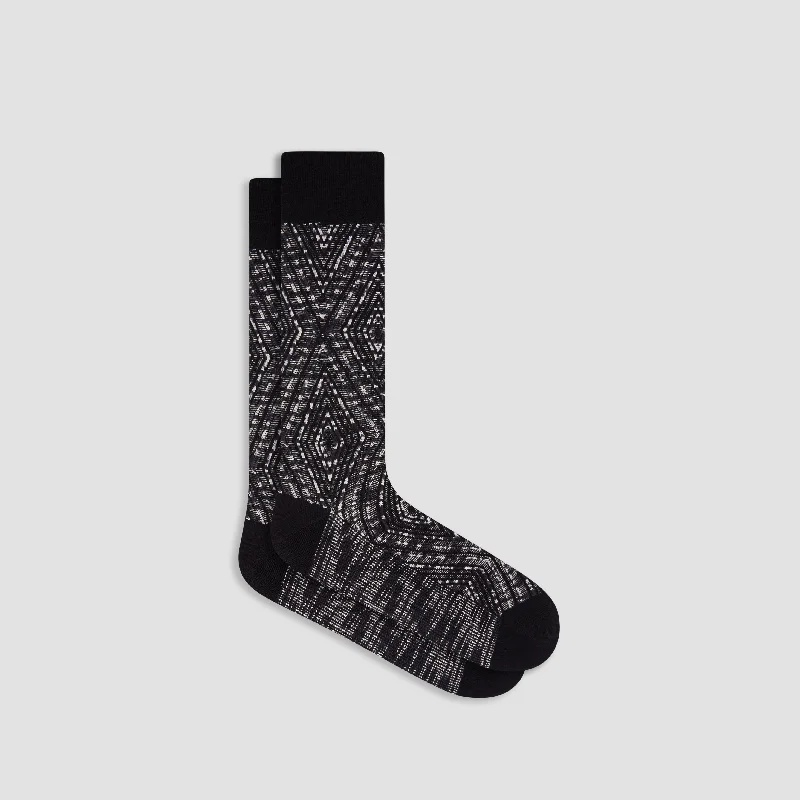 Socks with festive prints-Argyle Mid-Calf Socks