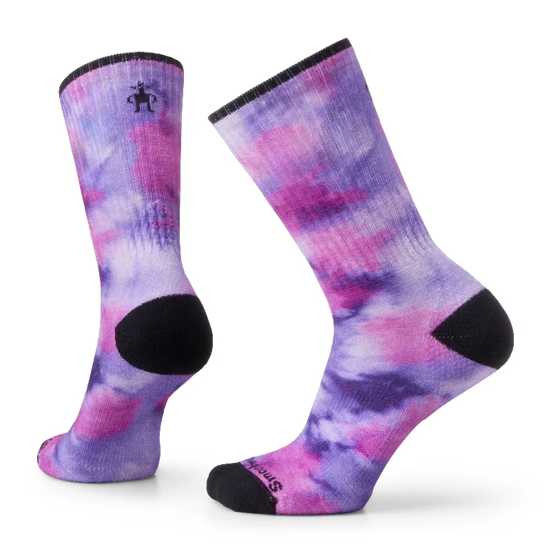 Socks with heel padding-Athletic Far Out Tie Dye Print Crew Socks