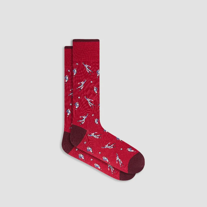 Luxury silk socks-Baseball Mid-Calf Socks