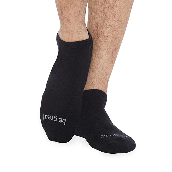 Blue wool socks-Be Great | Ankle Socks - No Grip | Large