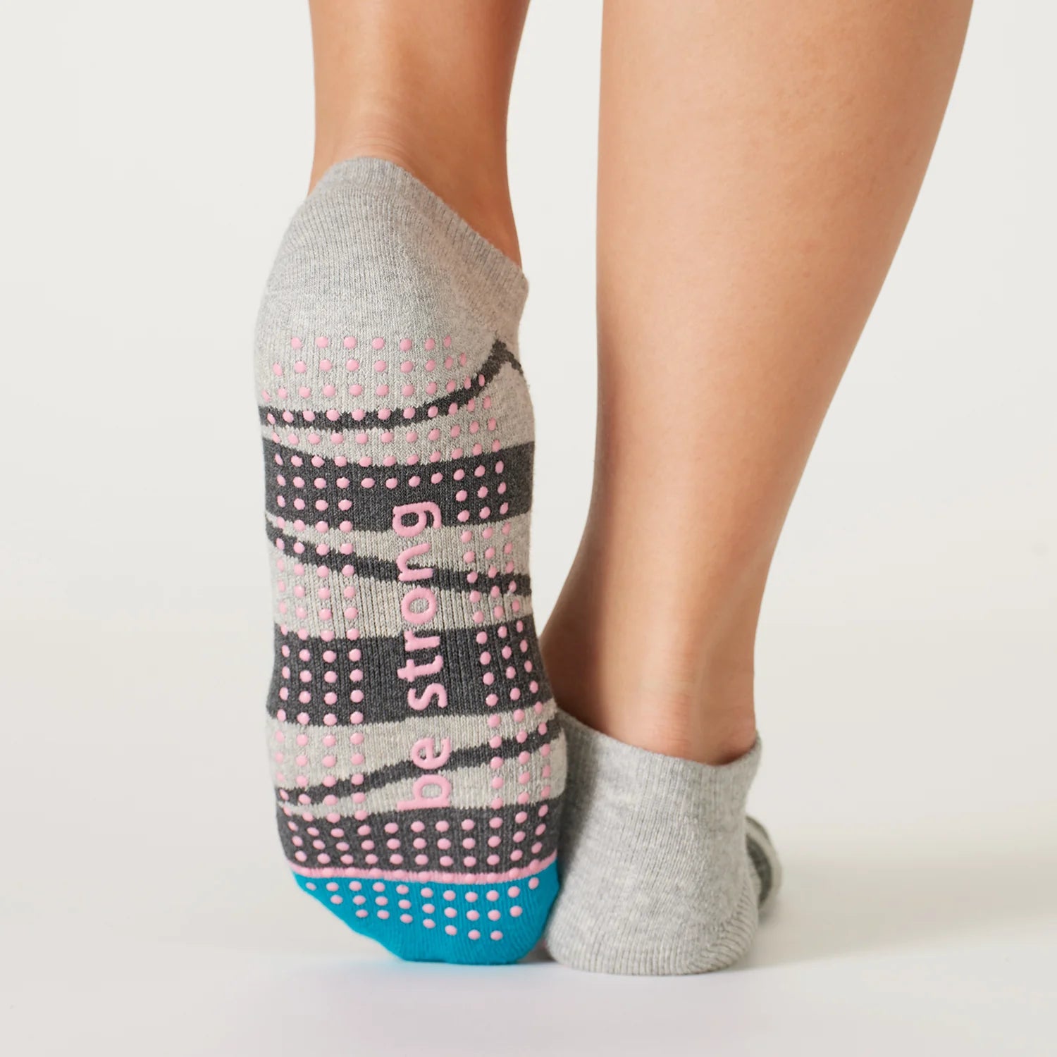 Socks with stripe weave-Be Strong | Grip Socks | Small/Medium