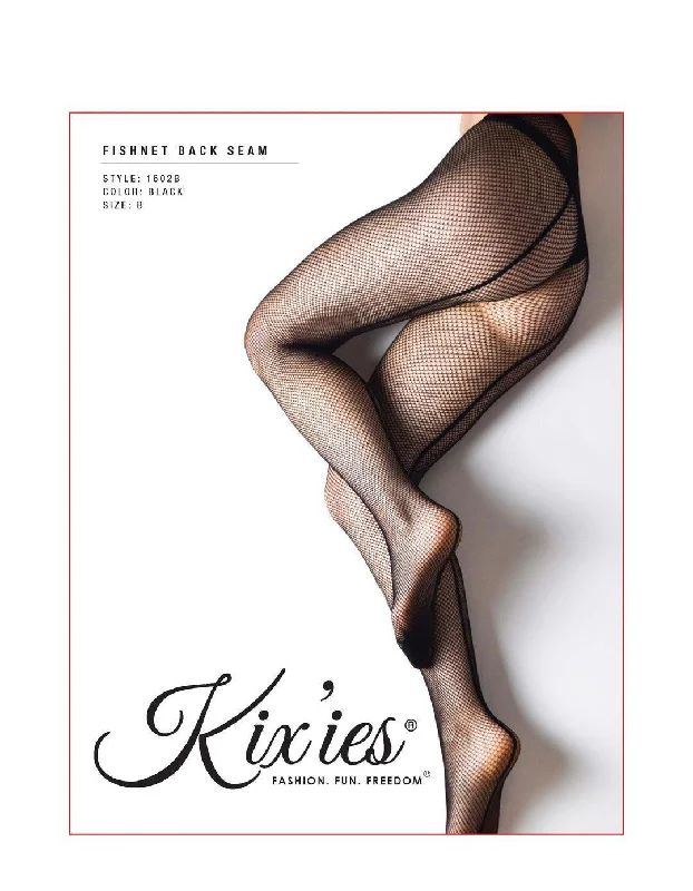 Brown athletic socks-Black with Back Seam | Fishnet Tights | Petite to Plus Size