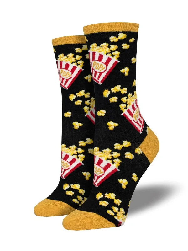 Custom fleece socks-Classic Popcorn | Women's Crew