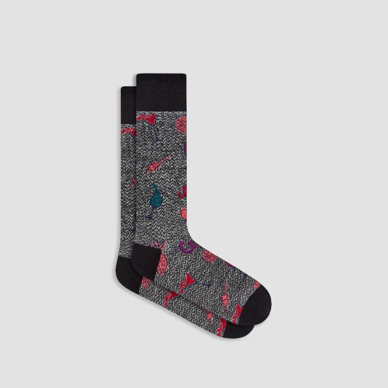 Athletic socks with breathability-Cocktails Mid-Calf Socks