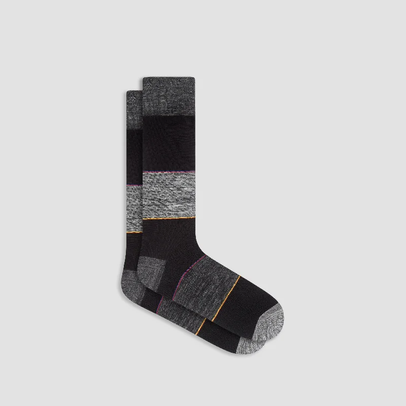 Socks with star patterns-Color Block Mid-Calf Socks