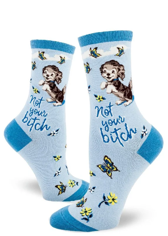 Socks with cotton cushion-Not Your Bitch | Women's Crew