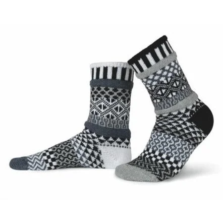 Solid knit socks-Midnight Recycled Cotton Crew Socks