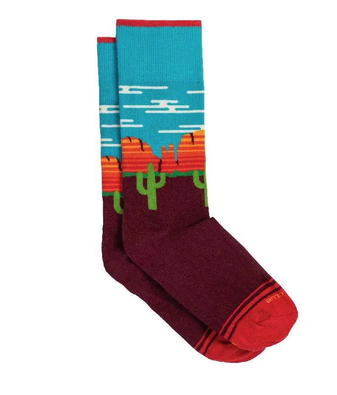 Custom silk socks-The Sedona - Maroon