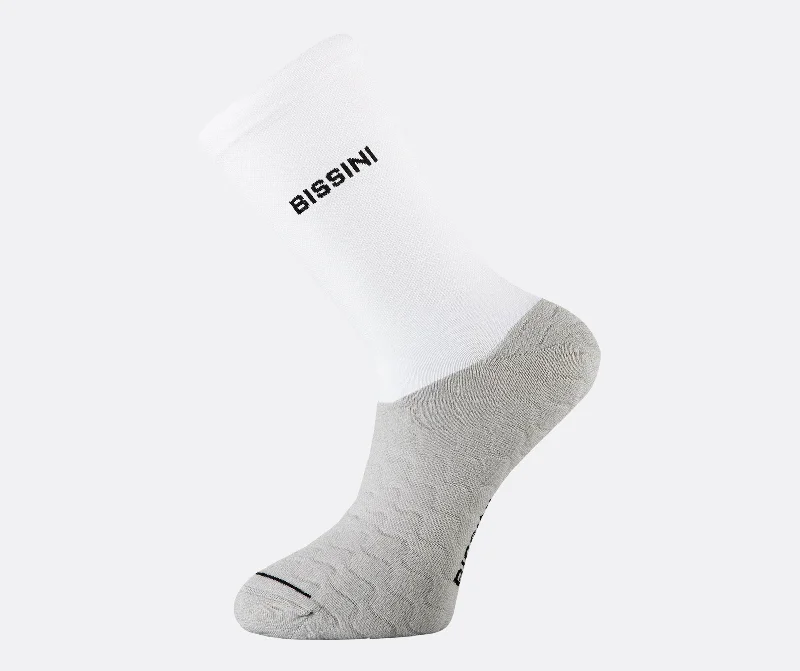 Budget knit socks-Cosi Intero White Cycling Socks - Mid Season