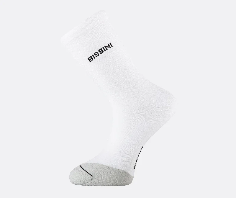 Eco-friendly cotton socks-Cosi White Cycling Socks - Mid Season