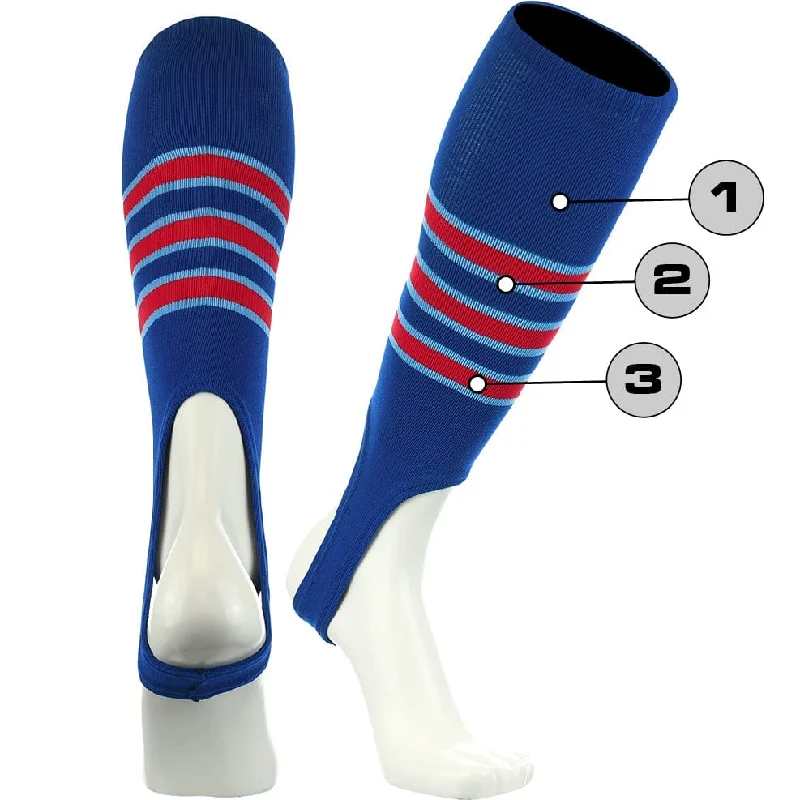 Socks with flower motifs-Custom Baseball Stirrups - Pattern D