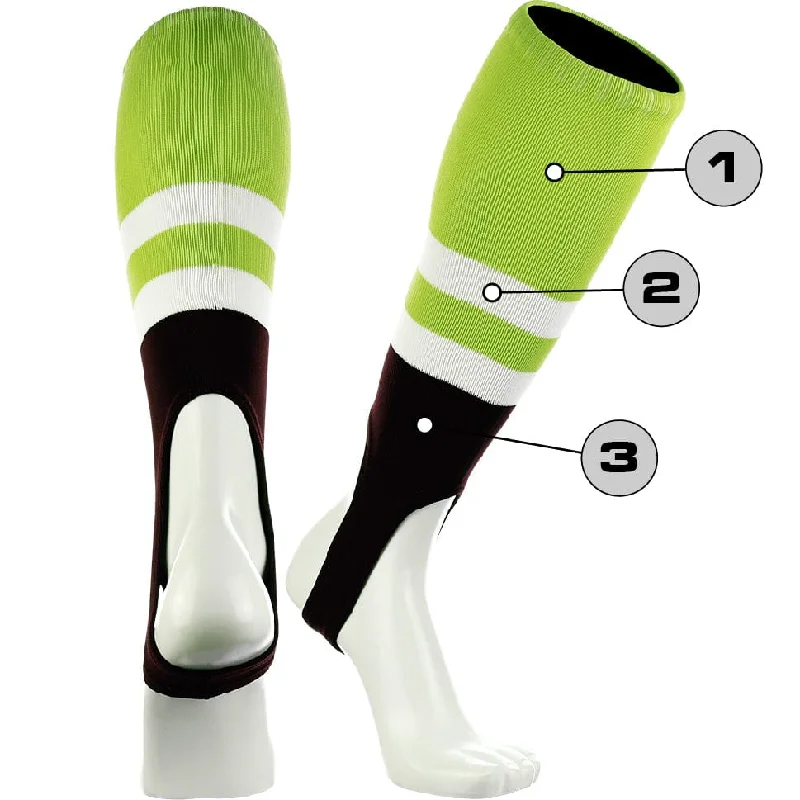 Socks with plaid weave-Custom Baseball Stirrups - Pattern G