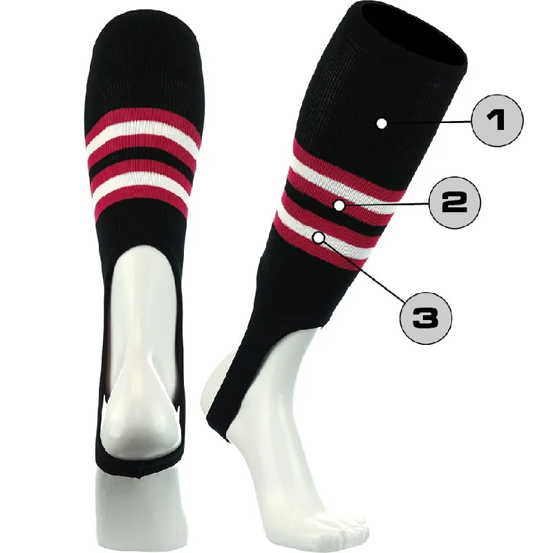 Socks with geometric shapes-Custom Baseball Stirrups - Pattern I