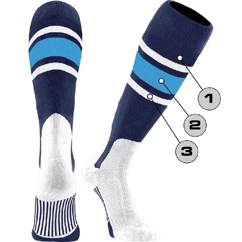 Socks with snowflake designs-Custom Dugout Baseball Stirrup Socks - Pattern E