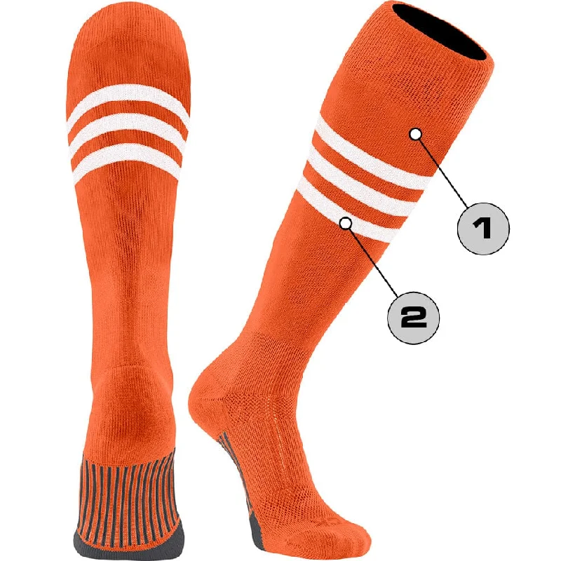 Socks with cotton cushion-Custom Dugout Striped Baseball Socks - Pattern B