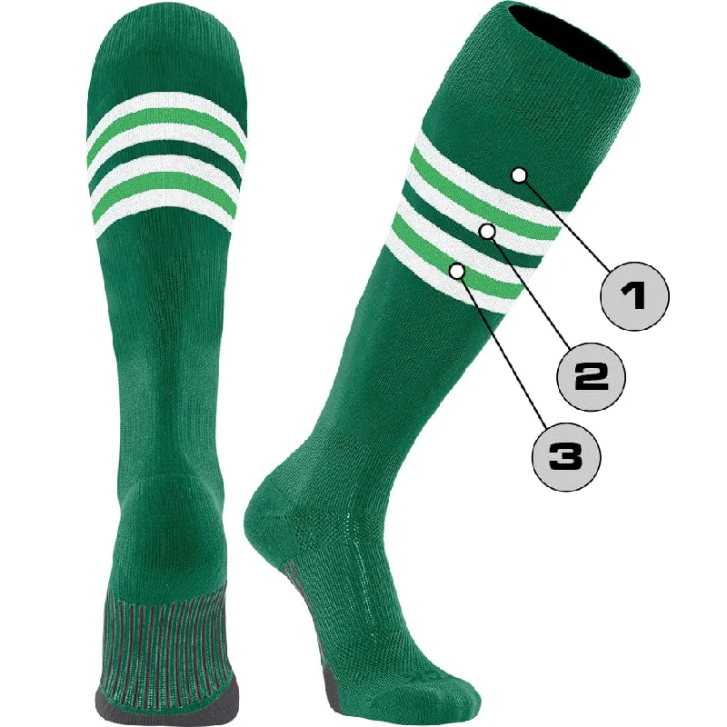 Floral wool socks-Custom Dugout Striped Baseball Socks - Pattern I