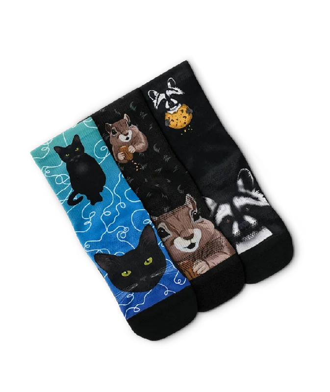 Socks with solid weave-Cuteness Youth Crew Socks 3-Pack