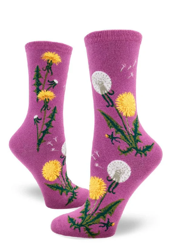 Breathable cotton socks-Dandelion | Women's Crew