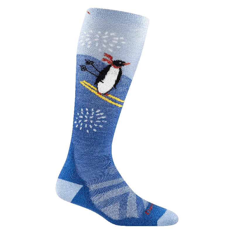 Summer knit socks-Darn Tough Kids Penguin Peak Over-The-Calf Midweight Ski & Snowboard Socks