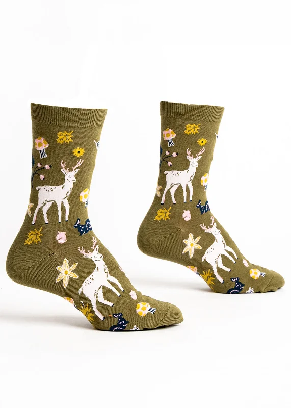 Socks with dot weave-Deer Forest Women's Socks