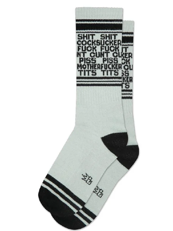 Socks with silk blend-Dirty Words | Unisex Crew