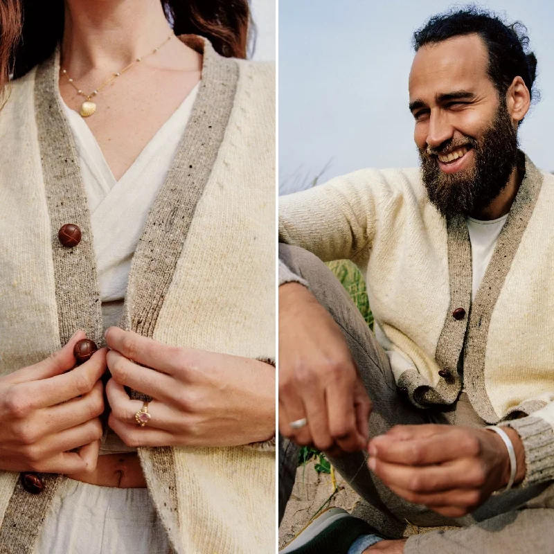 Custom bamboo socks-Unisex Donegal Wool Cardigan