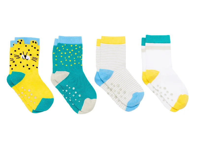 Spring socks with flowers-Everyday Crew Socks