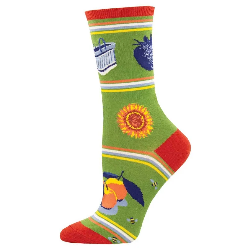 Socks with bamboo cushion-Farmers Market | Women's Crew