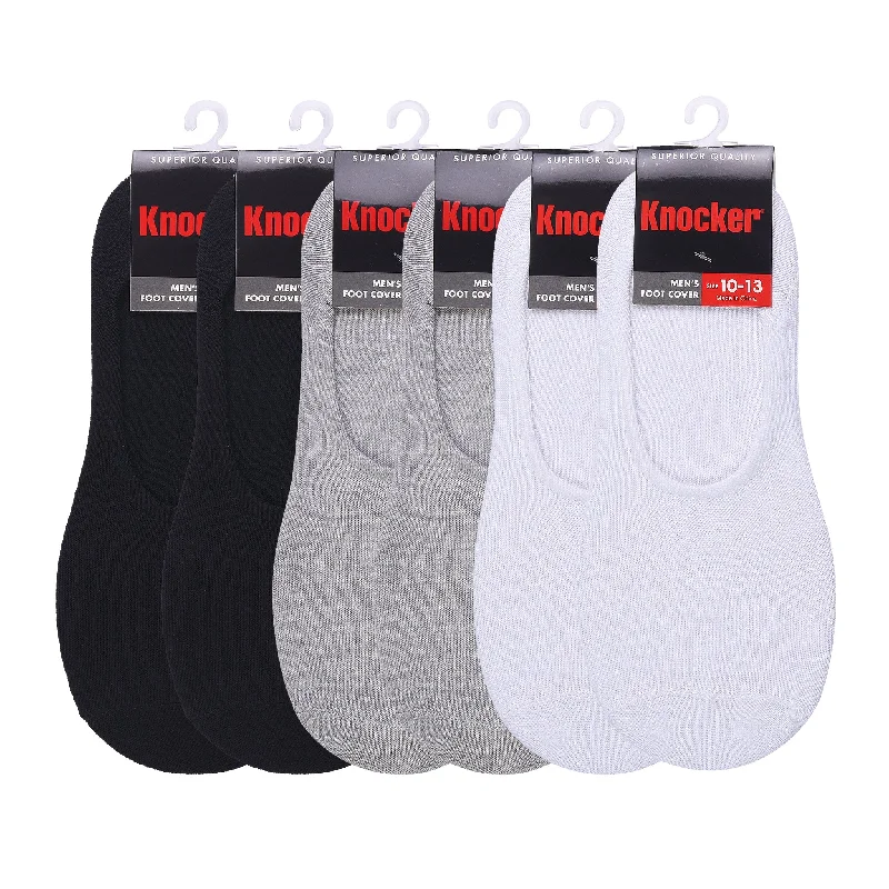 Cashmere socks for premium softness-KNOCKER  MENS POLY MIDRISE KNITTED LINERS (FC002_ASST)