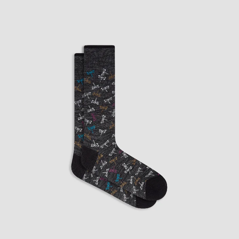 Fall socks with leaves-Firefly Mid-Calf Socks