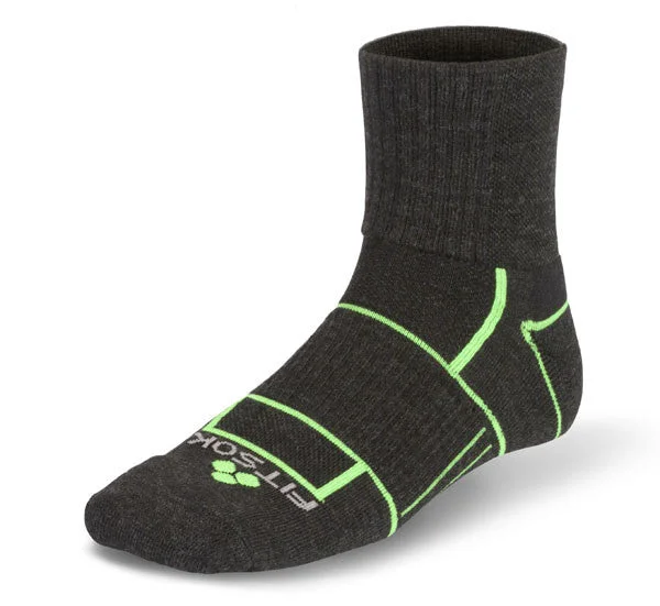 Embroidered cotton socks-FitSok Trail Cushion - Trail Cuff (3-Pack) (Clearance)