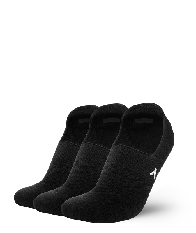 Red fleece socks-Flagship No Show Socks Black 3-Pack