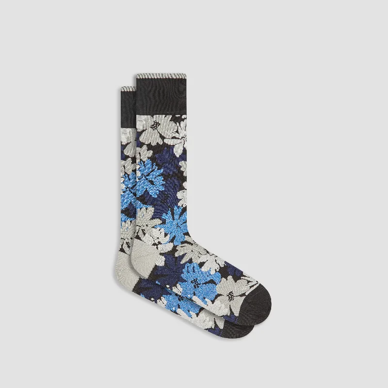 Thin cotton socks for heat-Floral Mid-Calf Socks