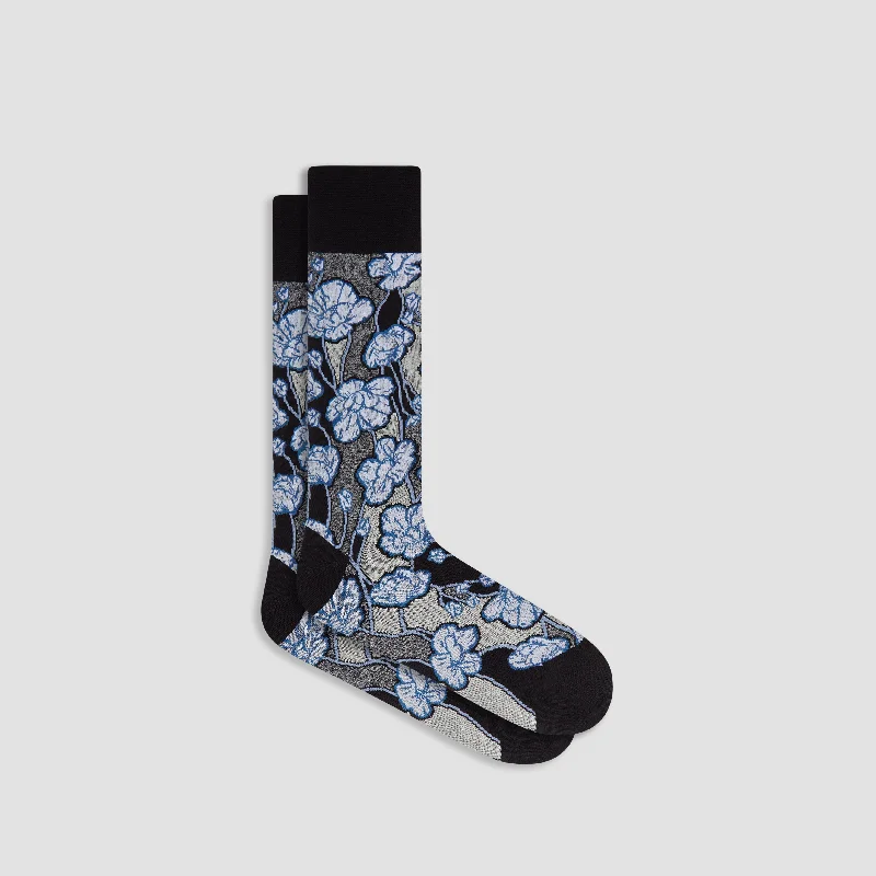 Luxury fleece socks-Floral Mid-Calf Socks