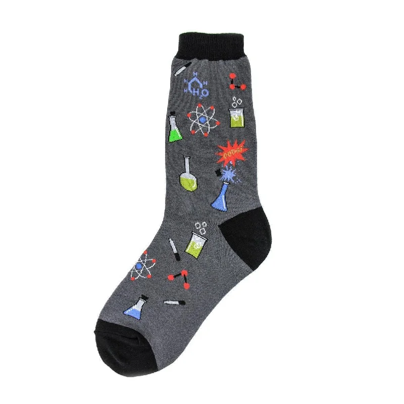 Brown fleece socks-Chemistry | Women's Crew