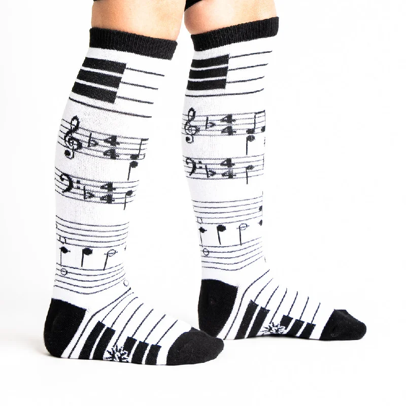 Socks with holiday patterns-Footnotes | Junior Knee-high