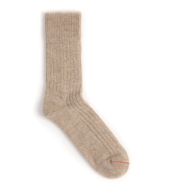 Durable fleece socks-Freight Wool Socks: Natural